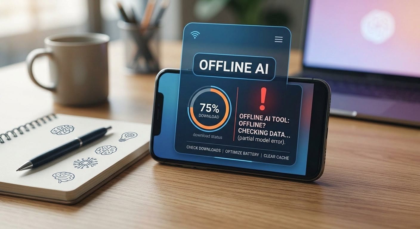 Offline AI tool not working on Android phone without internet